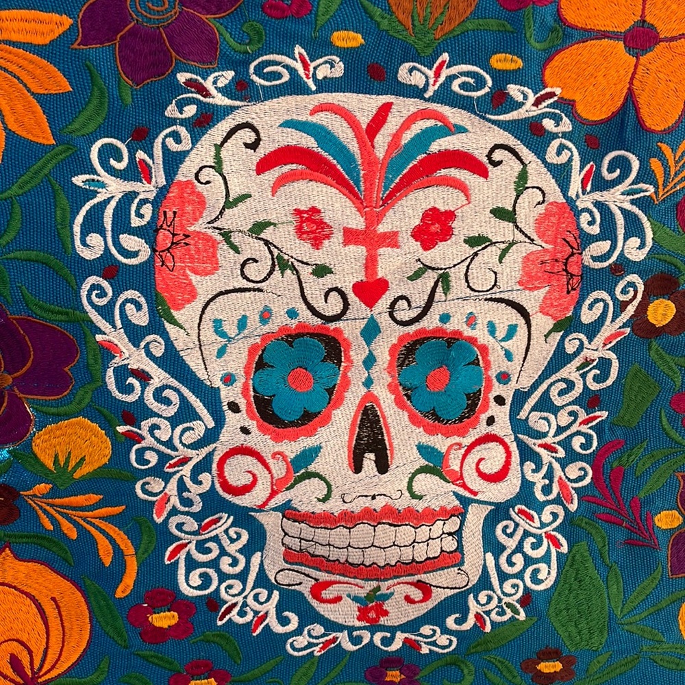 Artesan Día de Muertos Embroidered Tote